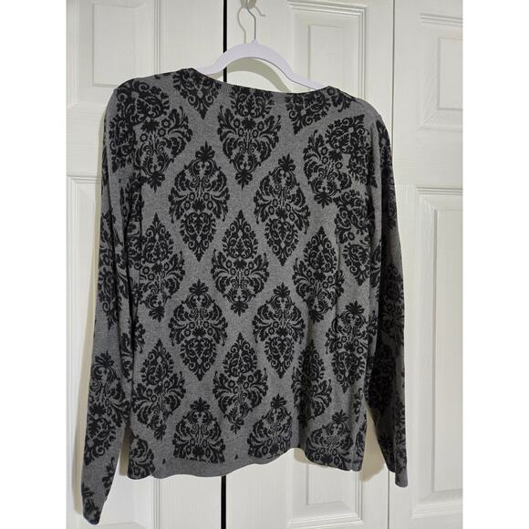 Old navy xl women's gray damask sweater - Picture 5 of 10